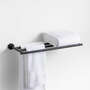 View Modern Flat-End Matte Black Wall-Mounted Bathroom Towel Rack - image 1 of 3