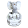 Ellie 1-Tier Nappy Cake - Silver