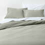 View Favorite Washed Organic Cotton Shadow Sage Green Eyelash King Duvet Cover - image 1 of 14