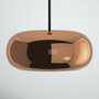 Single Light Glass Dimmable LED Pendant, Copper