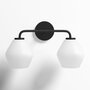 Rooks 2 - Light Dimmable Vanity Light, Midnight Black, White