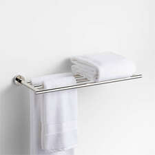 View Modern Flat-End Polished Chrome Wall-Mounted Bathroom Towel Rack - image 1 of 3