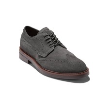 Cole Haan Judson Grand Wingtip Derby, Main, color, Raven Suede Dark Natural
