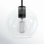 Childerley Single Light Glass Dimmable Pendant, Black