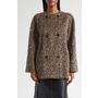 Leopard Print Wool Blend Do...