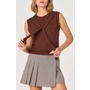 Scarf Tie Sleeveless Sweate...
