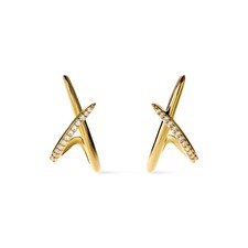 Sloane Crisscross Stud Earrings, Main, color, Gold
