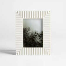 View Fluted White Marble 5x7 Picture Frame - image 1 of 7