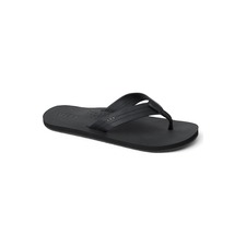 Reef 'Draftsmen' Leather Flip Flop, Main, color, Black/ Black