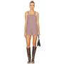 Basic Short Overall in Plum...