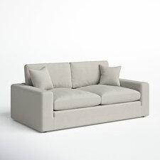  82'' Upholstered Sofa, Effie Linen Performance