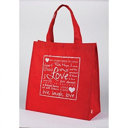 Red Love Valentine Tote Bag