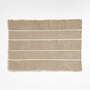 View Jacquard Stripe Taupe and Crisp White Bath Mat 24"x36" - image 1 of 6