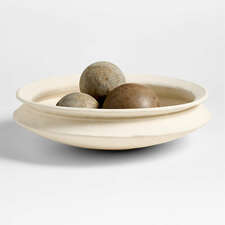 View Museion White Earthenware Clay Centerpiece Bowl by Jeremiah Brent - image 1 of 5