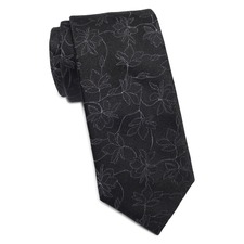Nordstrom Hunten Floral Silk Tie, Main, color, Black