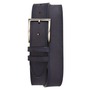 Magnanni Eastwood Pebble Leather Belt, Main, color, Navy Textured Suede