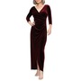 Ruched Three-Quarter Sleeve...