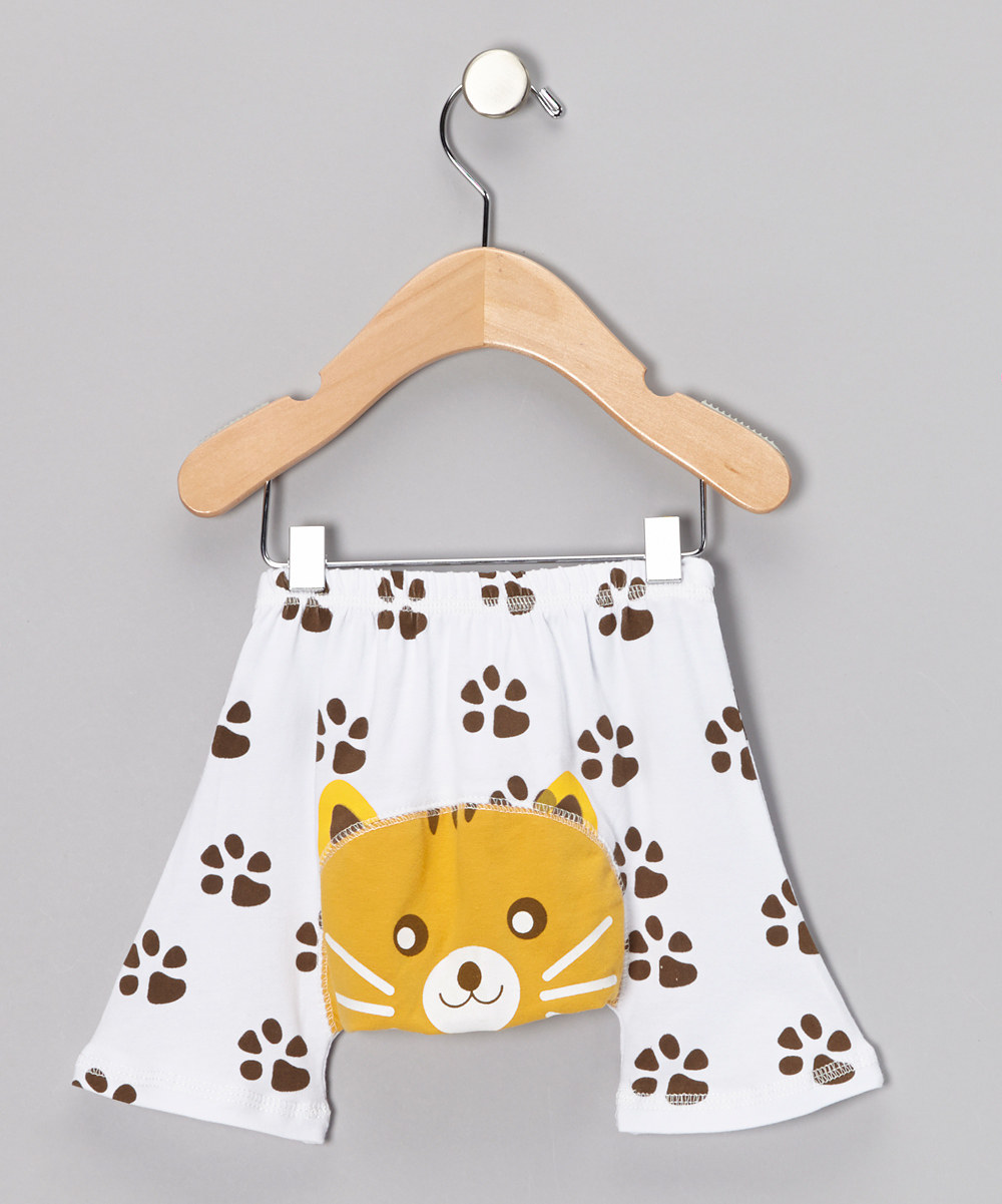 White Cat Paws Shorts - Inf...