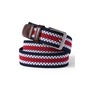 Lands' End Elastic Braid Belt, Main, color, Red White Blue Stripe