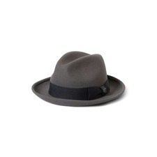 Brixton Horton Packable Wool Felt Fedora, Main, color, Grey/ Charcoal