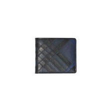 Burberry Check Intarsia Bifold Wallet, Main, color, Storm Blue