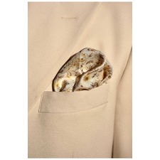 Elizabetta Italo - Double Sided Silk Pocket Square for Men, Main, color, Yellow