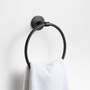 View Modern Flat-End Matte Black Bathroom Hand Towel Ring - image 1 of 2