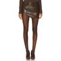 Ivy Leather Skirt in Brown ...