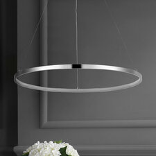 Odin Single Light Dimmable LED Pendant, Chrome, 0.75" H x 23.75" W x 23.75" D