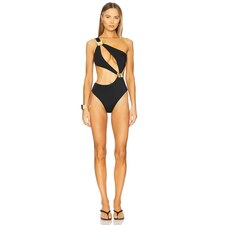 Orbit Butterfly One Piece Swimsuit in Black 