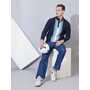 Men's Navy Blue High Neck S...