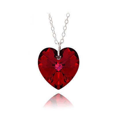 Red Swarovski Crystal Heart...