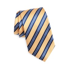 Nordstrom Textured Stripe Silk Jacquard Tie, Main, color, Yellow