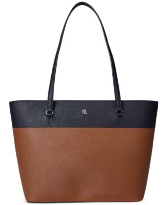  Striped Leather Medium Karly Tote Bag