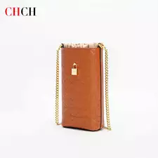 Phone Bag 2024 New Embossed Crossbody Bag High Quality Metal Chain Bag