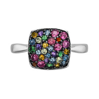 Fred Meyer Jewelers | Multi-Gemstone Square Fashion Ring