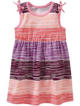 Striped Jersey Tie-Shoulder Dresses for Baby | Old Navy