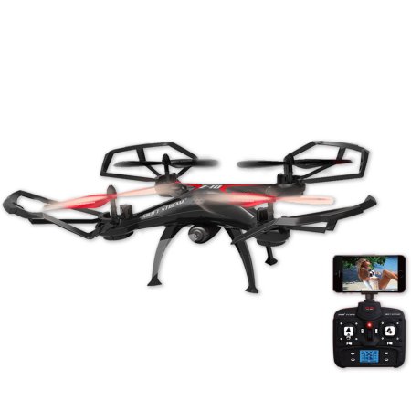 Swift Stream Z-10 Large 19in Hobby Grade Remote Control Quadcopter Drone with Wifi Camera, Black