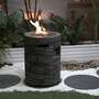 32000 BTU, CSA Certification Diameter 20 Inch Round Outdoor Gas Fire Pit,Contain 2.5kg Lava Stone and Rainproof Cover,Ma