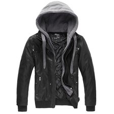 Leather Jackets With Hoodies For Men