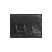Black Matte Crocodile Cardholder