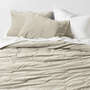 View Organic Cotton Linen Velvet Sand Beige King Quilt - image 1 of 9