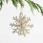 View Gold Glitter Snowflake Christmas Ornament - image 1 of 2
