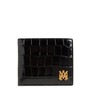 AMIRI MA Icon Croc Embossed Leather Bifold Wallet, Main, color, Black