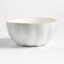 View Large Matte White Pumpkin Shaped Ceramic Mixing Bowl - image 1 of 4