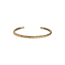 John Varvatos Distressed Brass Cuff Bracelet, Main, color, Metallic Gold