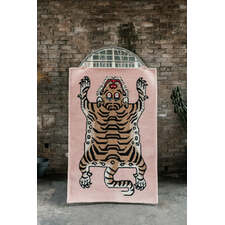 Blush Pink Tibetan Tiger Rug - Wool Tiger Rug South Africa