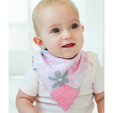 Teething Bibs - Pink Petal