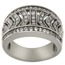 Diamond Wedding Band Art Deco Ring Vintage Diamond Ring Filigree Rings In 14K