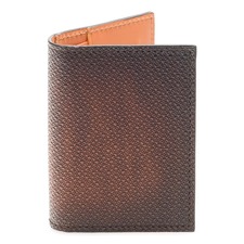 Magnanni Stamp Leather Bifold Wallet, Main, color, Midbrown